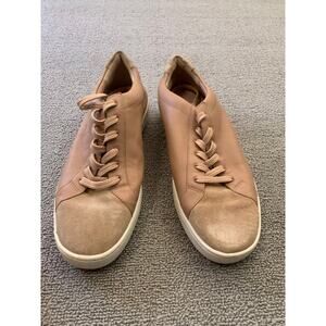 VINCE Women 7 Janna Suede Leather Low Top Lace Up Sneaker